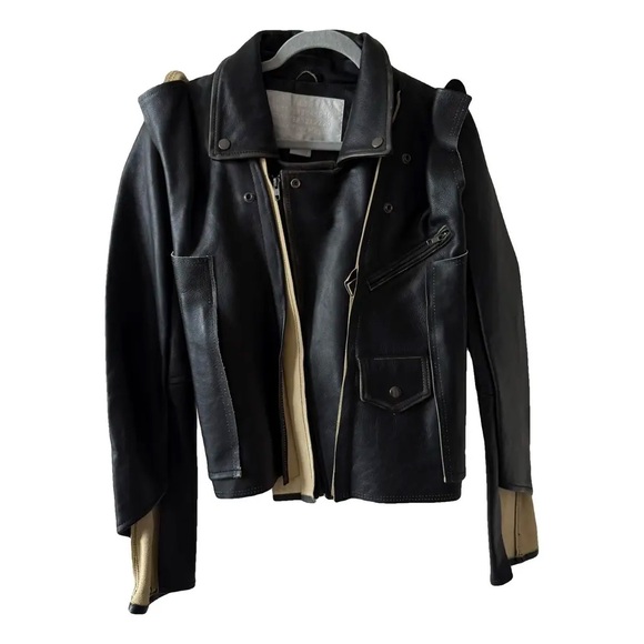 Maison Martin Margiela Jackets & Blazers - Maison Martin Margiela Black Leather Jacket